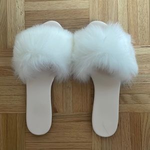 White Bridal Slippers